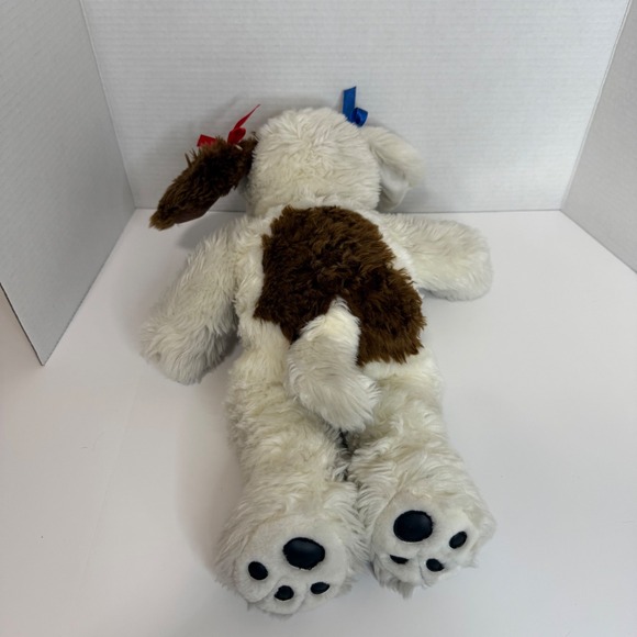 Retired Vintage Build A Bear Workshop Plush Puppy Dog White Brown Spotted - Picture 2 of 8
